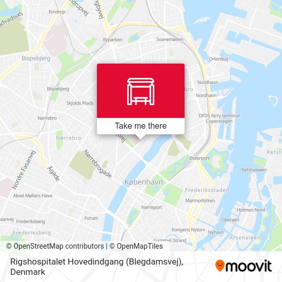 Rigshospitalet Hovedindgang (Blegdamsvej) map