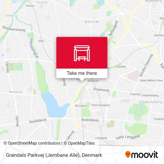 Grøndals Parkvej (Jernbane Allé) map