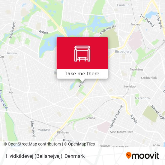 Hvidkildevej (Bellahøjvej) map