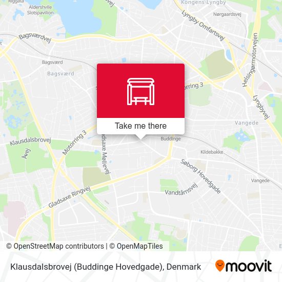 Klausdalsbrovej (Buddinge Hovedgade) map