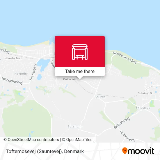 Toftemosevej (Sauntevej) map