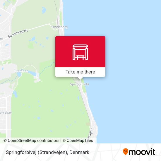Springforbivej (Strandvejen) map