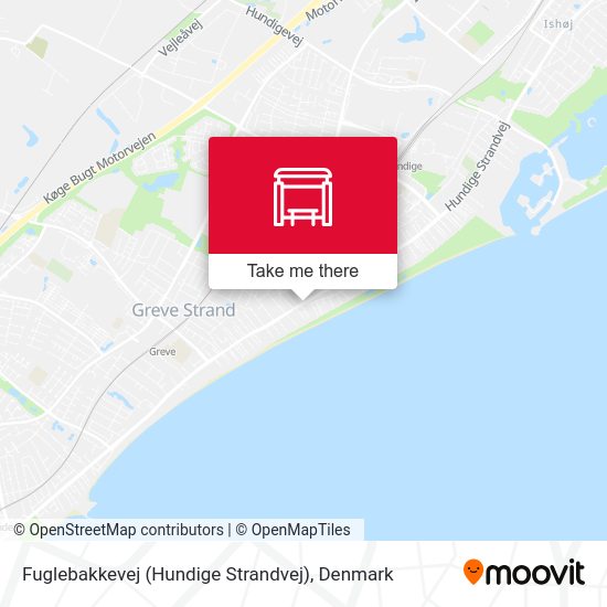 Fuglebakkevej (Hundige Strandvej) map