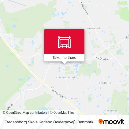 Fredensborg Skole Karlebo (Avderødvej) map