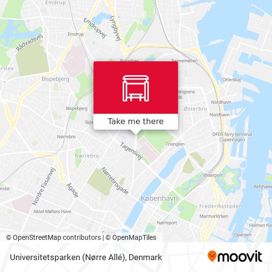 Universitetsparken (Nørre Allé) map