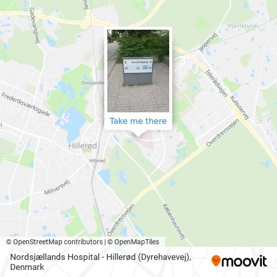 Nordsjællands Hospital - Hillerød (Dyrehavevej) map