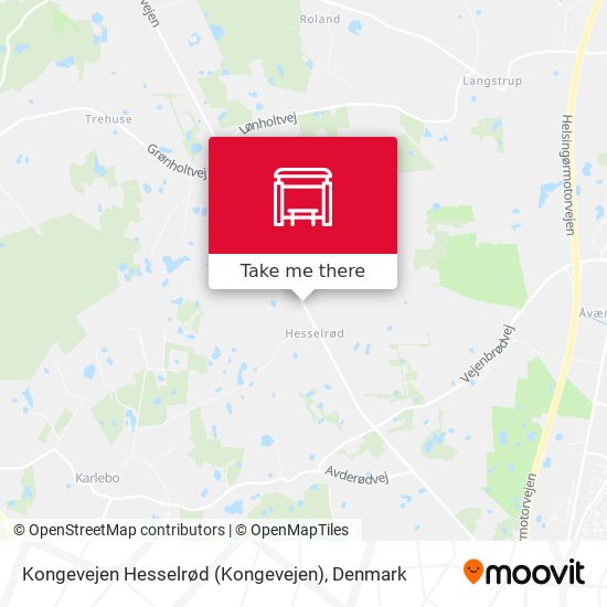 Kongevejen Hesselrød map
