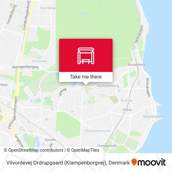 Vilvordevej Ordrupgaard (Klampenborgvej) map