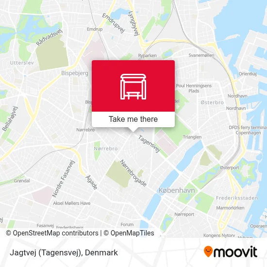 Jagtvej (Tagensvej) map