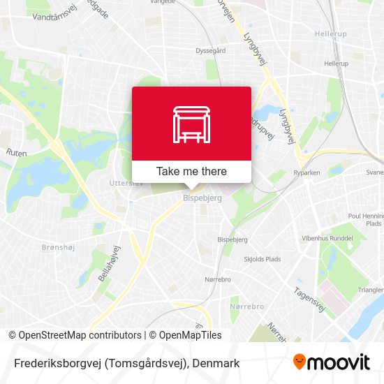 Frederiksborgvej (Tomsgårdsvej) map