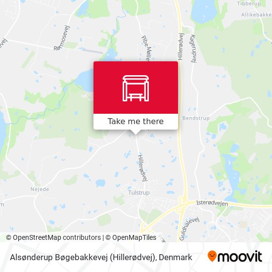 Alsønderup Bøgebakkevej (Hillerødvej) map