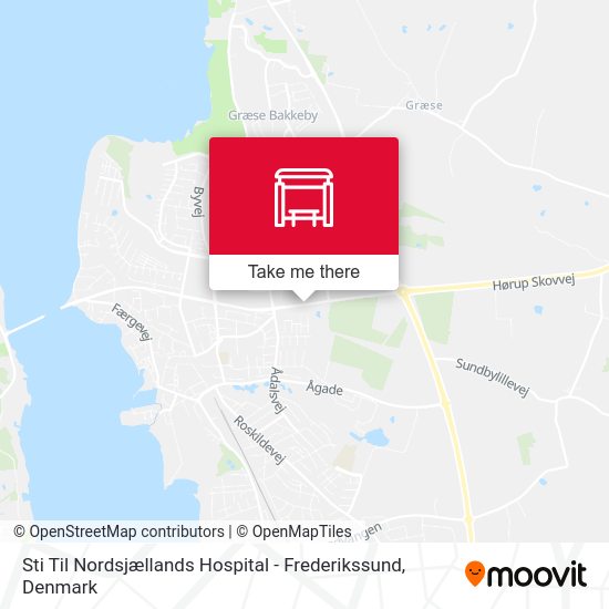 Sti Til Nordsjællands Hospital - Frederikssund map