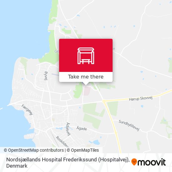 Nordsjællands Hospital Frederikssund (Hospitalvej) map