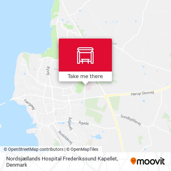 Nordsjællands Hospital Frederikssund Kapellet map