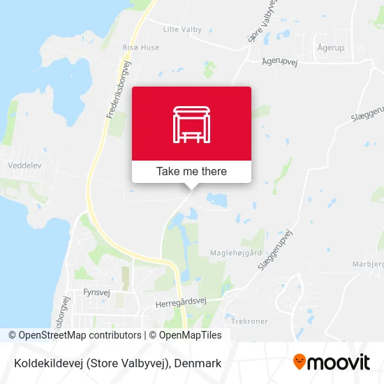 Koldekildevej (Store Valbyvej) map