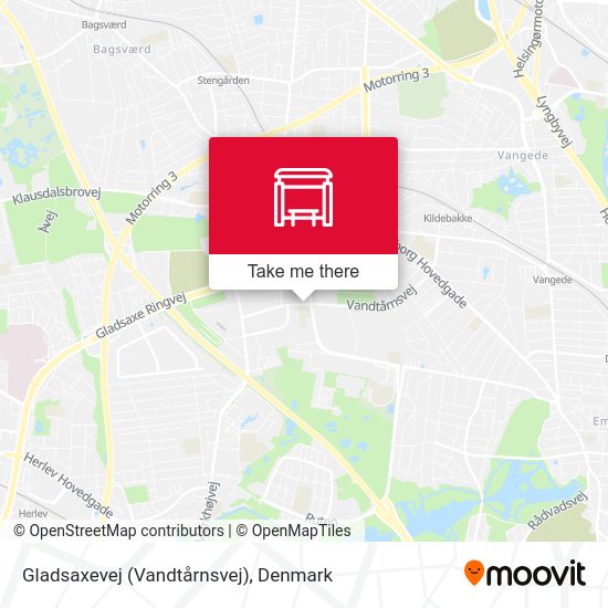 Gladsaxevej (Vandtårnsvej) map