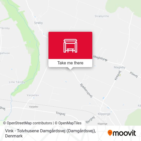 Vink - Tolvhusene Damgårdsvej map