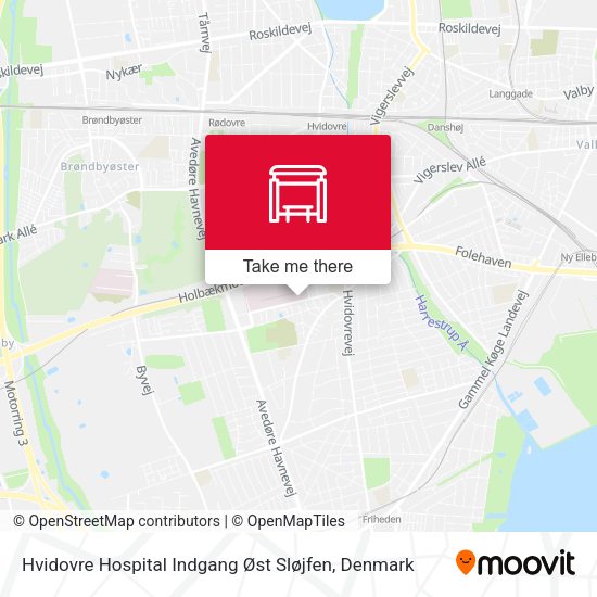 Hvidovre Hospital Indgang Øst Sløjfen map