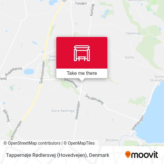 Tappernøje Rødlersvej (Hovedvejen) map