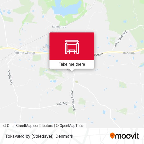 Toksværd by (Søledsvej) map
