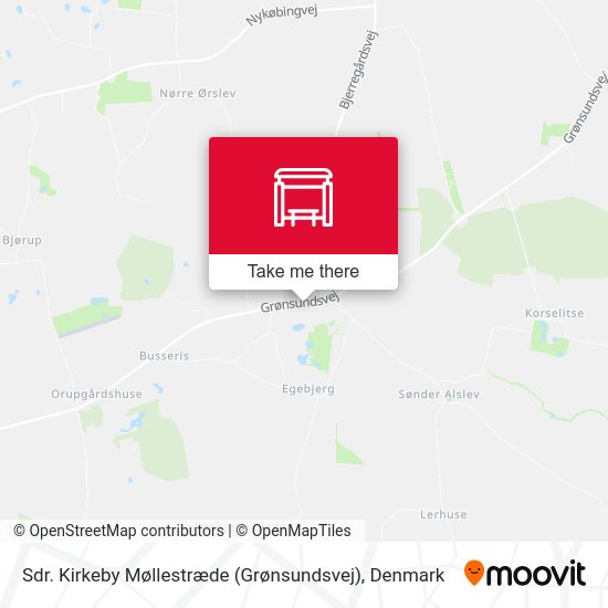 Sdr. Kirkeby Møllestræde (Grønsundsvej) map