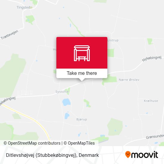 Ditlevshøjvej (Stubbekøbingvej) map
