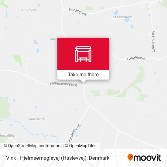 Vink - Hjelmsømaglevej (Haslevvej) map