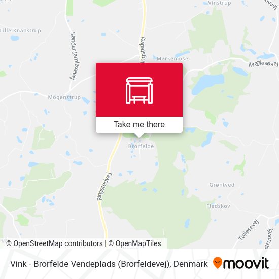 Vink - Brorfelde Vendeplads (Brorfeldevej) map