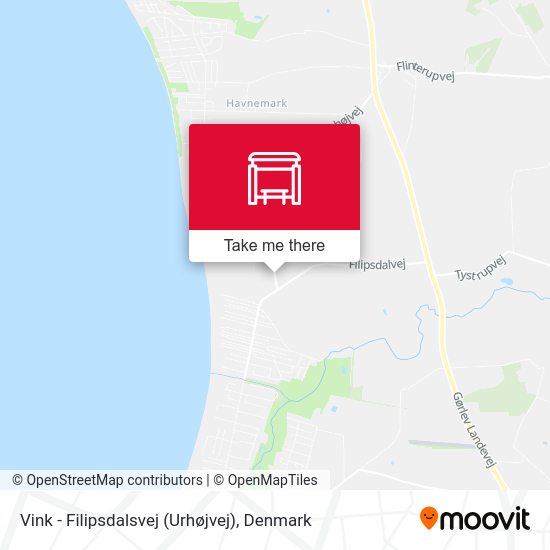 Vink - Filipsdalsvej (Urhøjvej) map