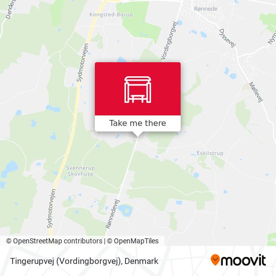 Tingerupvej (Vordingborgvej) map