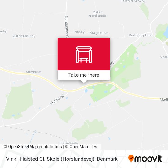Vink - Halsted Gl. Skole (Horslundevej) map