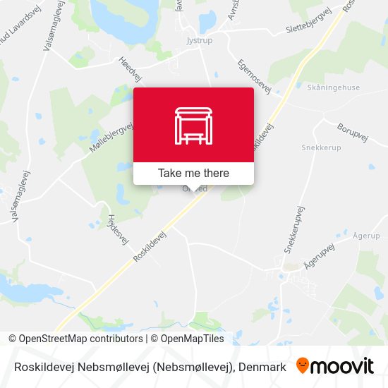Roskildevej Nebsmøllevej map