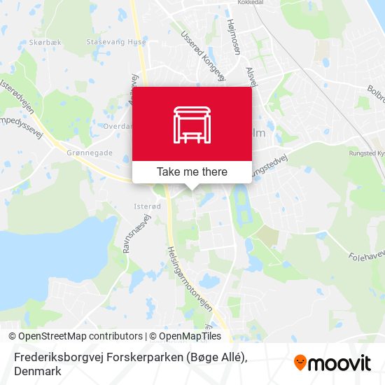 Frederiksborgvej Forskerparken (Bøge Allé) map