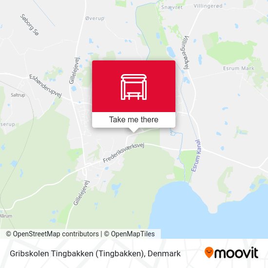 Gribskolen Tingbakken map