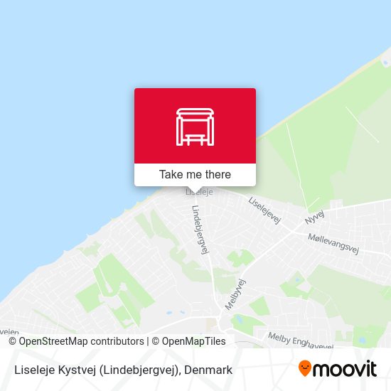 Liseleje Kystvej (Lindebjergvej) map