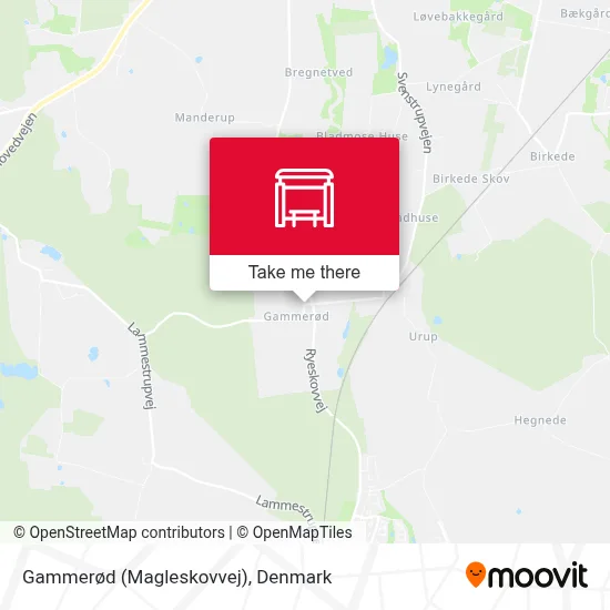 Gammerød (Magleskovvej) map