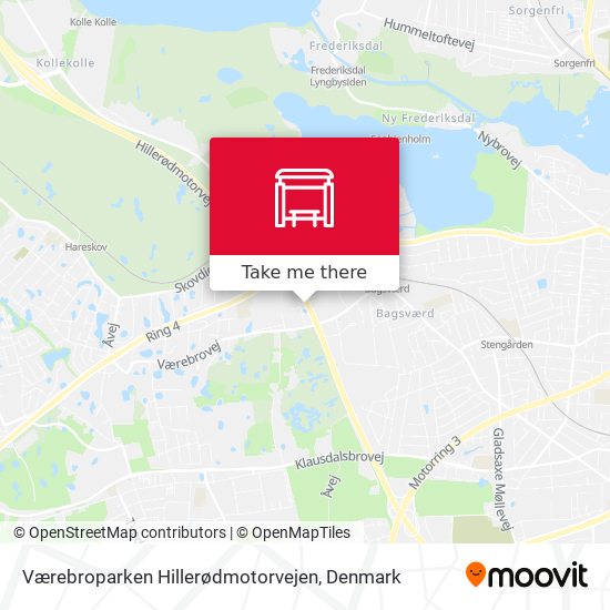 Værebroparken Hillerødmotorvejen map
