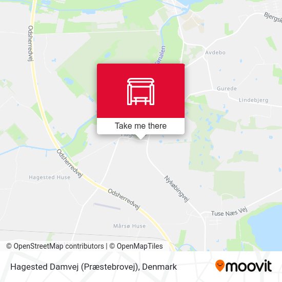 Hagested Damvej (Præstebrovej) map