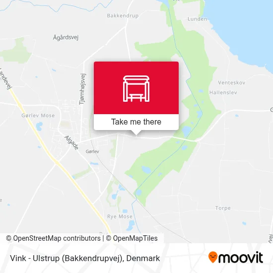 Vink - Ulstrup (Bakkendrupvej) map