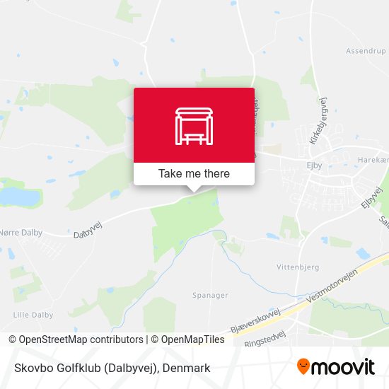 Skovbo Golfklub (Dalbyvej) map