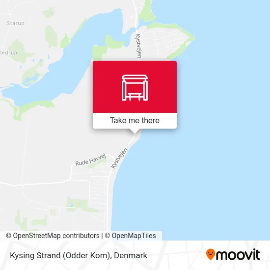 Kysing Strand  (Odder Kom) map