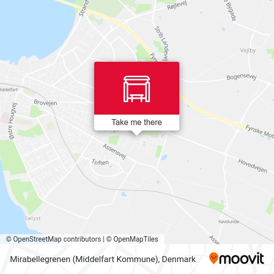 Mirabellegrenen (Middelfart Kommune) map