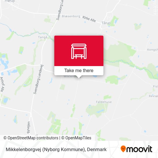 Mikkelenborgvej (Nyborg Kommune) map