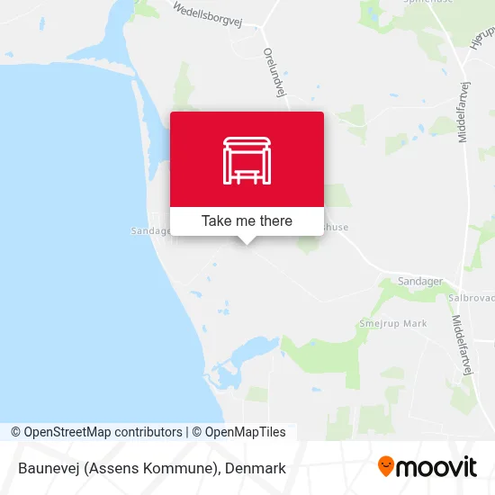 Baunevej (Assens Kommune) map