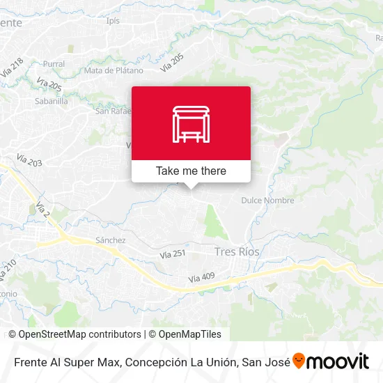 Mapa de Frente Al Super Max, Concepción La Unión