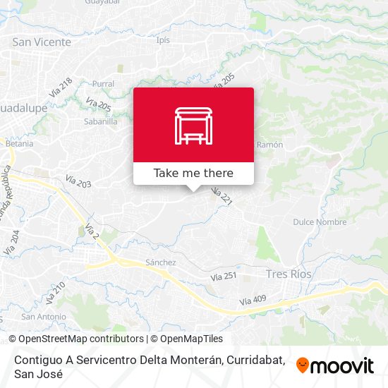 Contiguo A Servicentro Delta Monterán, Curridabat map