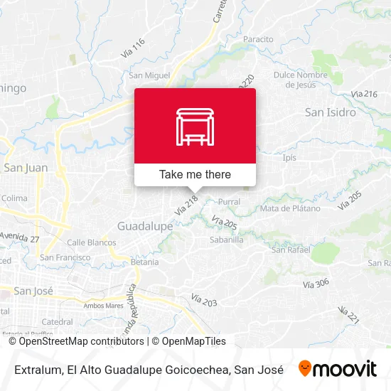 Mapa de Extralum, El Alto Guadalupe Goicoechea