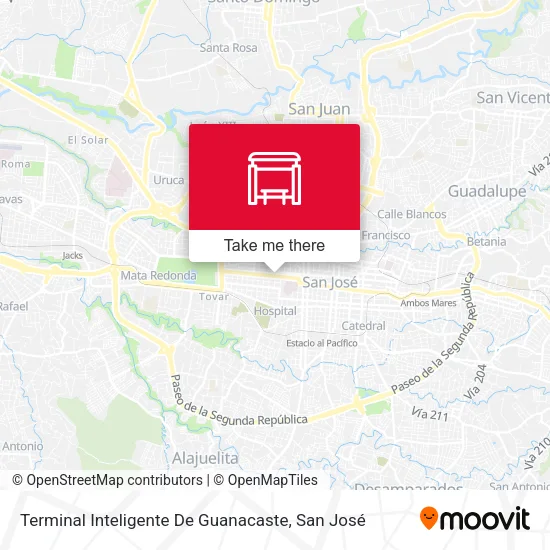 Mapa de Terminal Inteligente De Guanacaste