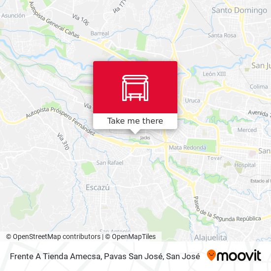 Frente A Tienda Amecsa, Pavas San José map