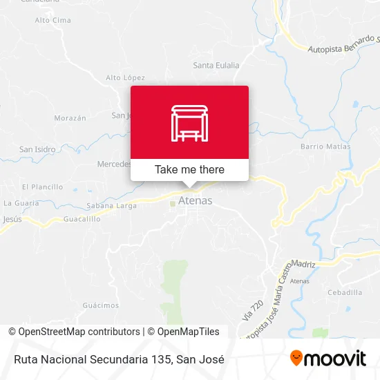 Ruta Nacional Secundaria 135 map